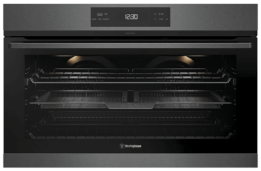 90cm pyrolytic multi-function 14 oven with AirFry, dark stainless steel