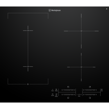 60cm 4 zone induction cooktop with BoilProtect