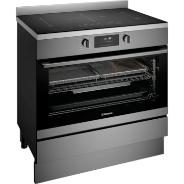 90cm electric freestanding oven with AirFry, dark stainless steel