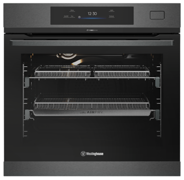 60cm multi-function 19 pyrolytic oven with Roast + Steam, dark stainless steel