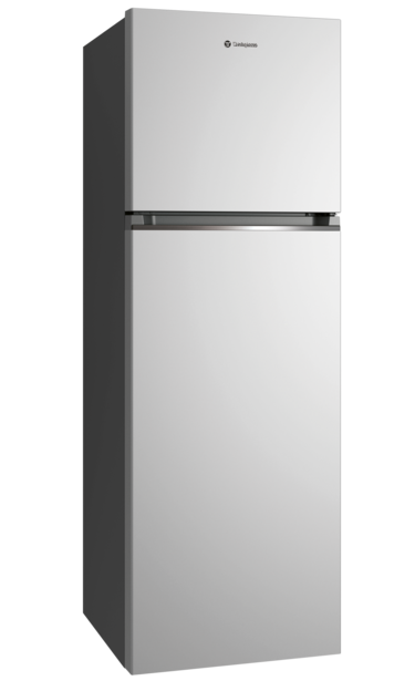 341L top freezer fridge - Arctic steel