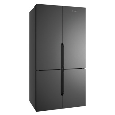 564L Quad Door Fridge - Matte charcoal black