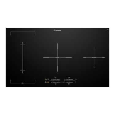 90cm 4 zone induction cooktop with BoilProtect