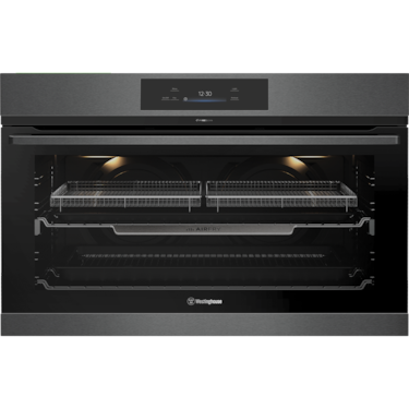 90cm pyrolytic multi-function 17 oven with AirFry, dark stainless steel