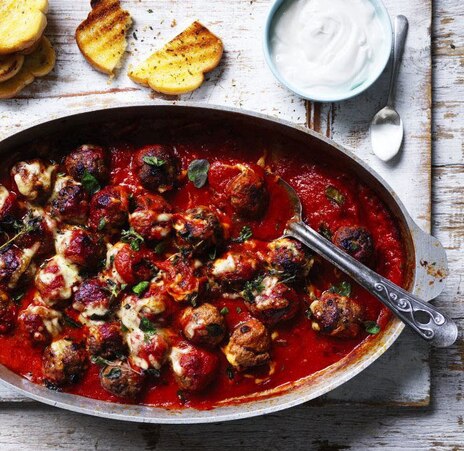 Spiced Lamb Meatball Bake